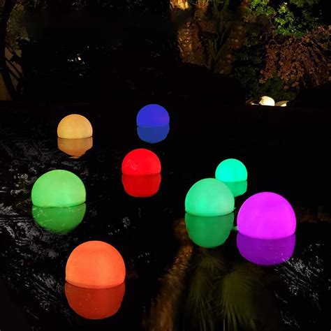 lighted floating pool balls|rechargeable floating led pool light.